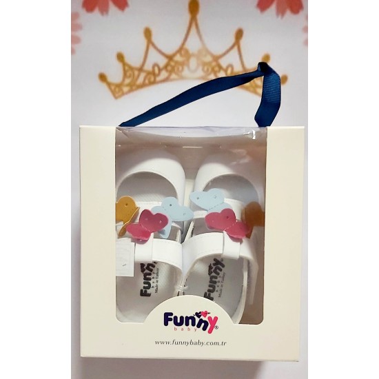 Бебешки летни буйки/сандали в бяло  Пеперуди