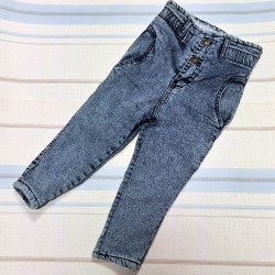 Ватирани детски сини дънки