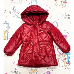 Детско зимно яке в червено с качулка Детско зимно яке в червено с качулка