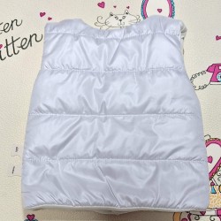 Бебешки шушляков олекотен елек в бяло  Бухалче