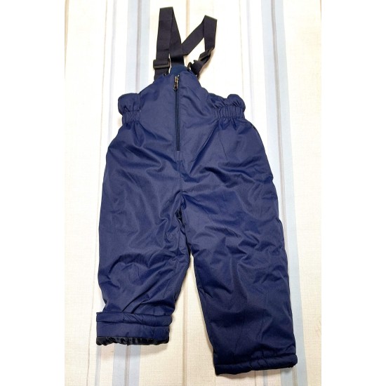 Детски зимен комплект с гащеризон в синьо и бяло