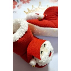 Бебешки Коледни ботушки с джуджета и звънчета 0-15м