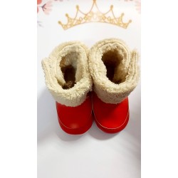 Червени зимни бебешки ботушки Червени зимни бебешки ботушки