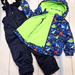 Детски зимен шушляков комплект с гащеризон Динозаври Детски зимен шушляков комплект с гащеризон Динозаври