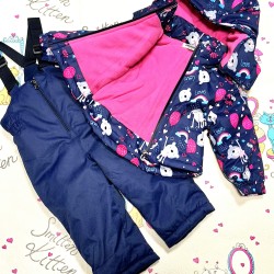 Детски шушляков зимен комплект с гащеризон  Мечета