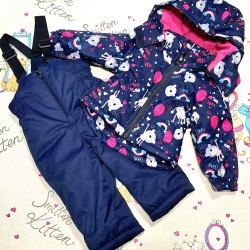 Детски шушляков зимен комплект с гащеризон  Мечета