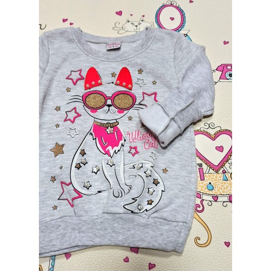 Детска ватирана блуза в сиво COOL CAT Детска ватирана блуза в сиво COOL CAT