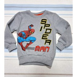 Детска ватирана блуза в сиво Спайдърмен