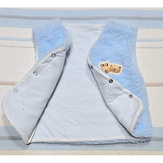 Бебешки пухкав елек в синьо Мече и зайче Бебешки пухкав елек в синьо Мече и зайче