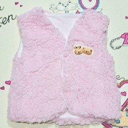 Бебешки пухкав елек в розово Мече и зайче Бебешки пухкав елек в розово Мече и зайче