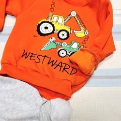 Детски ватиран комплект в оранжево и сиво Багери Детски ватиран комплект в оранжево и сиво Багери