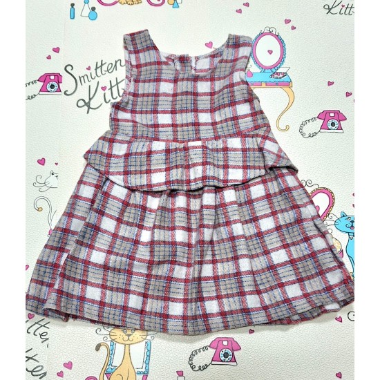 Детска мекичка рокля с яке/сако в розово каре