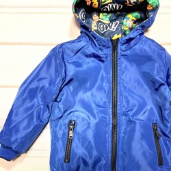 Детско двулицево шушляково преходно яке с динозаври