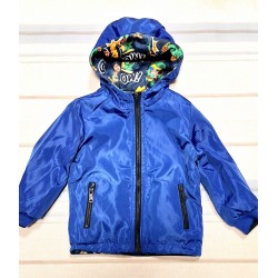 Детско двулицево шушляково преходно яке с динозаври Детско двулицево шушляково преходно яке с динозаври