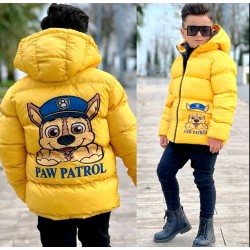 Детско зимно яке в жълто с Чейс от Пес патрул Детско зимно яке в жълто с Чейс от Пес патрул