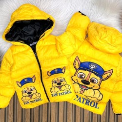 Детско зимно яке в жълто с Чейс от Пес патрул Детско зимно яке в жълто с Чейс от Пес патрул
