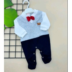 Елегантен бебешки гащеризон с папионка Елегантен бебешки гащеризон с папионка