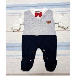 Елегантен бебешки гащеризон с папионка Елегантен бебешки гащеризон с папионка