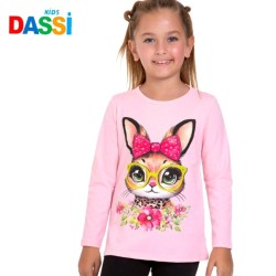 Детска блуза в розово със зайче Детска блуза в розово със зайче