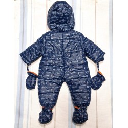 Бебешки зимен шушляков космонавт в тъмносиньо и оранжево Бебешки зимен шушляков космонавт в тъмносиньо и оранжево