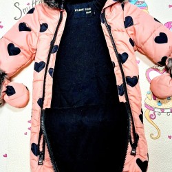 Бебешки пухкав космонавт в розово на сърца 0-3м