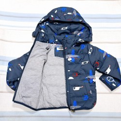 Детско есенно зимно шушляково яке в тъмносиньо Самолети и вертолети Детско есенно зимно шушляково яке в тъмносиньо Самолети и вертолети