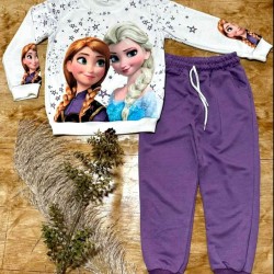 Детски комплект с блуза и долнище Елза и Ана Детски комплект с блуза и долнище Елза и Ана