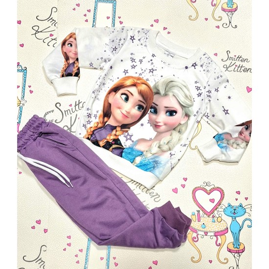 Детски комплект с блуза и долнище ,,Елза и Ана