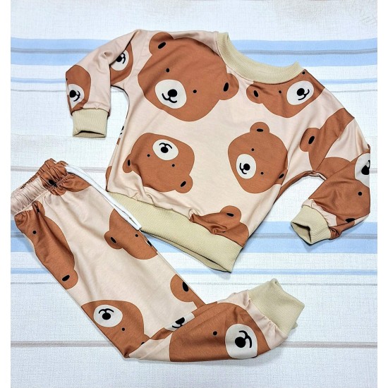 Детски комплект  Мечета бежово