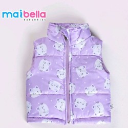 Бебешки шушляков елек в лилаво с Котета