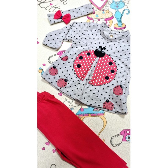 Бебешки комплект с лента за коса  Калинка