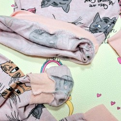 Детски леко ватиран комплект в розово Котките Детски леко ватиран комплект в розово Котките