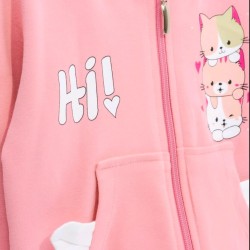 Детски розов суичър с котета