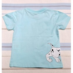 Детска тениска в светло синьо с далматинец и мече