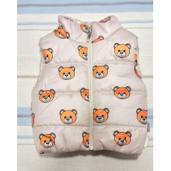 Детски шушляков елек в бежово с мечета Детски шушляков елек в бежово с мечета