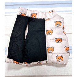 Детски шушляков елек в бежово с мечета