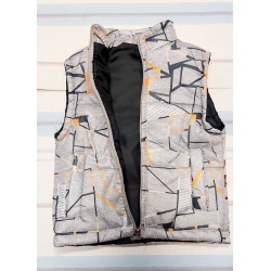 Детски преходен елек в сиво с лека вата