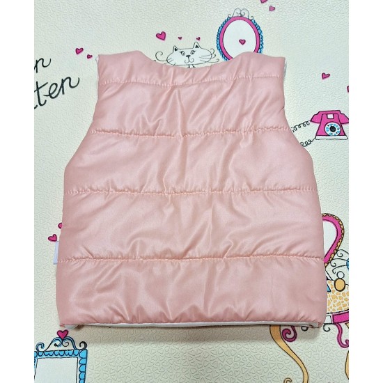 Бебешки шушляков преходен елек в розово с Еднорог