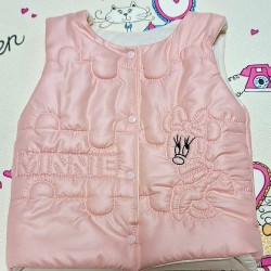 Бебешки шушляков преходен елек в розово с Мини Маус