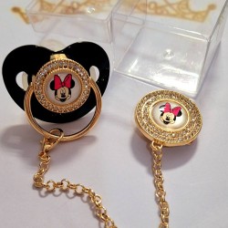 Луксозен биберон залъгалка с клипс в кутия Мини Маус Луксозен биберон залъгалка с клипс в кутия Мини Маус