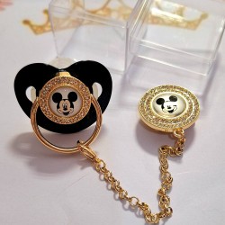 Луксозен биберон залъгалка с клипс  Мики Маус