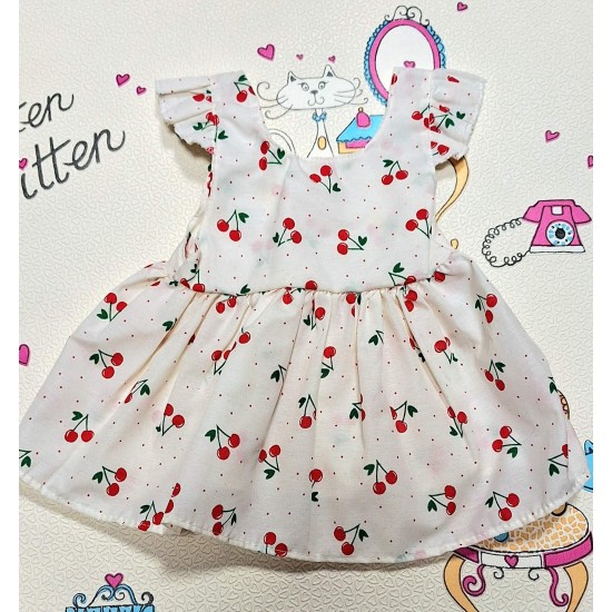 Бебешка лятна памучна рокля ,,Черешки Бебешка лятна памучна рокля ,,Черешки