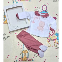 Луксозен италиански бебешки комплект с коте в кутия Луксозен италиански бебешки комплект с коте в кутия