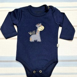 Бебешко боди в тъмносиньо ЖИРАФЧЕ