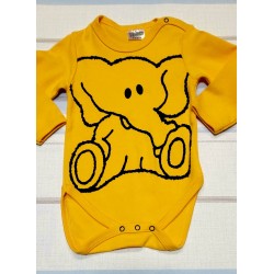 Бебешко памучно боди в жълто СЛОНЧЕ