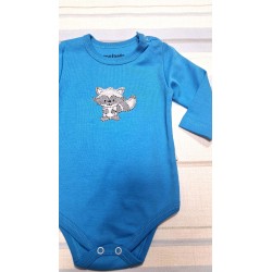 Бебешко памучно боди в синьо ЛИСКО