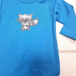 Бебешко памучно боди в синьо ЛИСКО