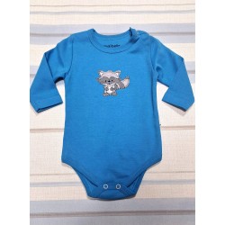 Бебешко памучно боди в синьо ЛИСКО