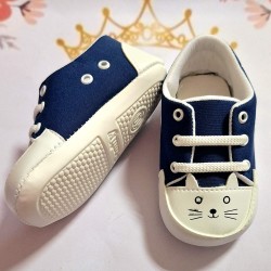 Бебешки обувки/буйки в тъмносиьо с КОТЕТА