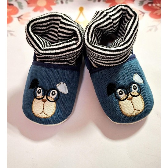 Бебешки памучни буйк/ чорап в синьо ДОГИ Бебешки памучни буйк/ чорап в синьо ДОГИ